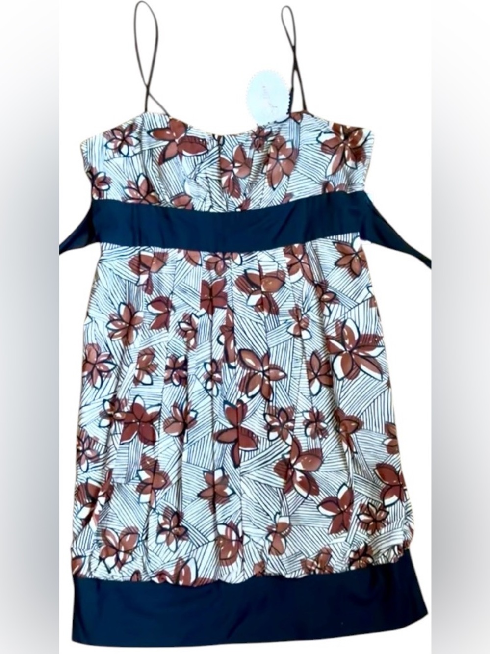 NWT Vintage Brown Floral Trim Dress by Speechless from Filene’s Basement